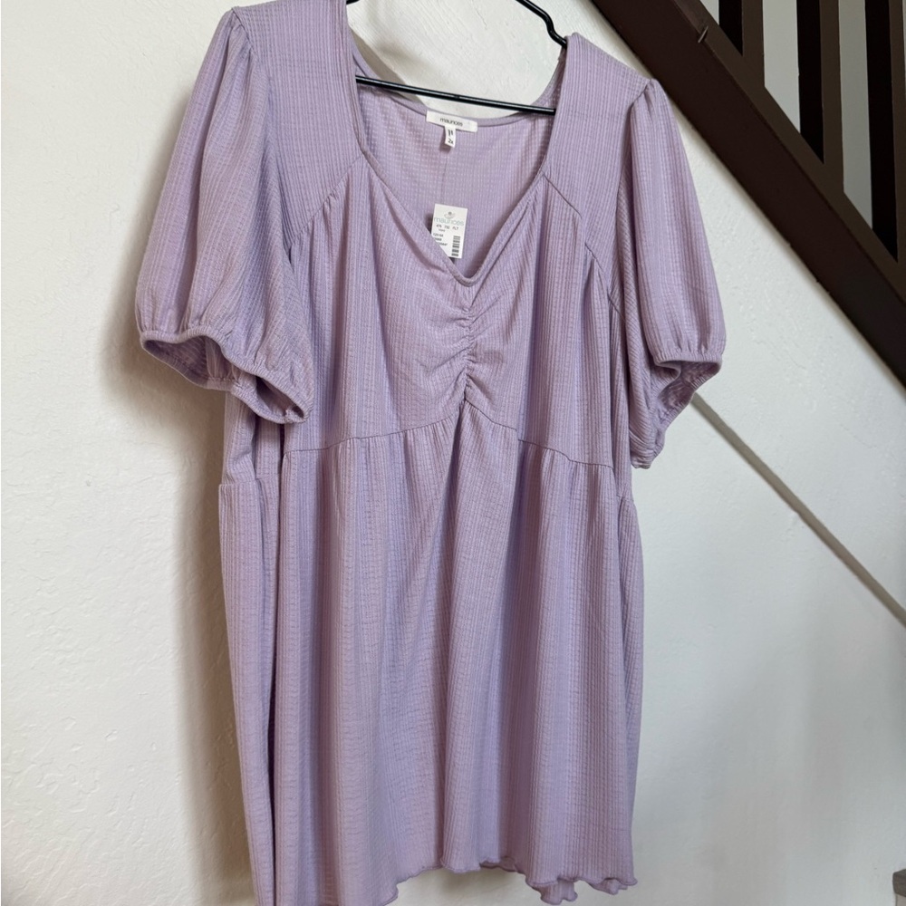Maurices Lavender Short Sleeve Top